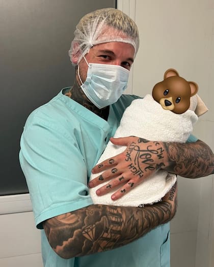 Alex Caniggia junto a su hija Venezia, fruto de su relación con Melody Luz