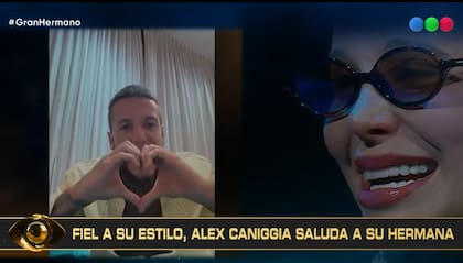Alex Caniggia le envió un mensaje a su hermana desde Europa (Captura: Telefe)