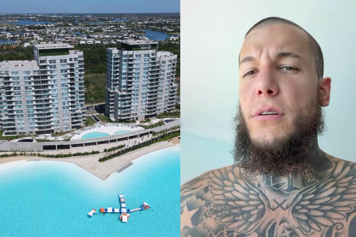 Alex Caniggia publicó un video promocionando el departamento que compró en el complejo de lujo que tributaba como terrenos baldíos