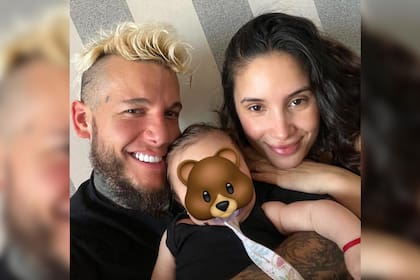 Alex Caniggia y Melody Luz junto a su pequeña hija, Venezia (Foto Instagram @melodyluz)