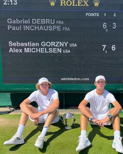 Alex Michelsen y Sebastian Gorzny, campeones de dobles junior en Wimbledon 2022