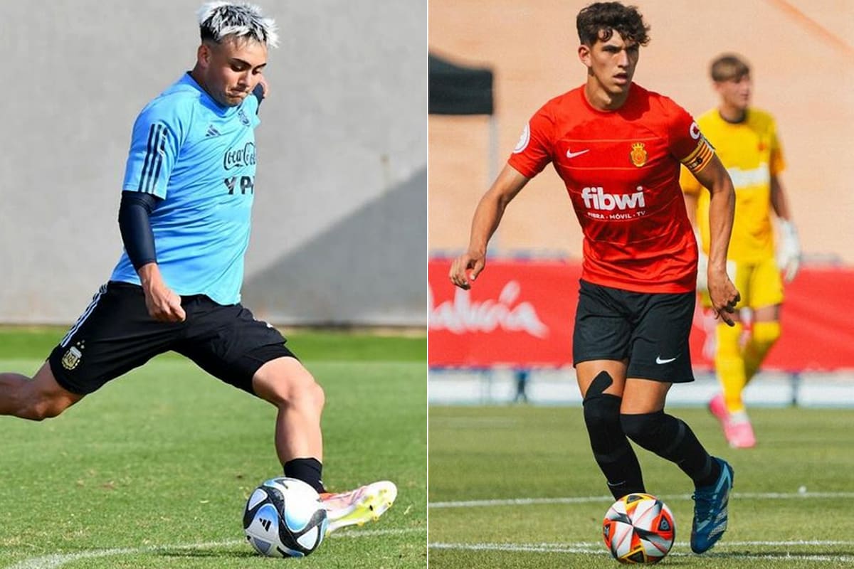 Alexander Woiski y Gabriel Rodríguez, los chicos nacido en Palma de Mallorca, con raíces argentinas que están con el equipo de Diego Placente en la selección Sub 20 de Argentina en el torneo de L’Alcudia