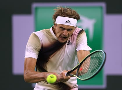 Alexander Zverev, número 3 del mundo, debutó y perdió en Indian Wells.