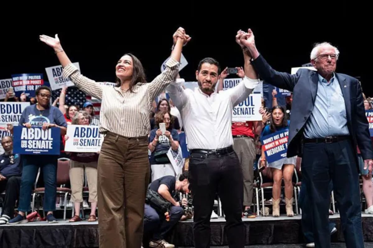 Alexandria Ocasio-Cortez y Bernie Sanders respaldan a Abdul El-Sayed en Detroit