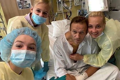 Alexei Navalny junto a su familia