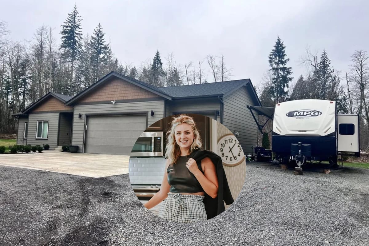 Alexi McKinley consiguió alquilar su propiedad por Airbnb, mientras vive en una casa rodante en el patio