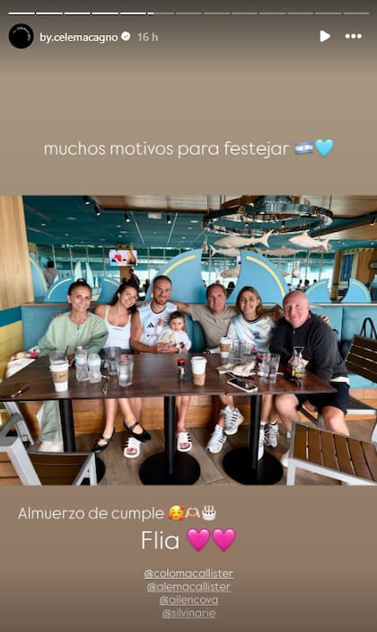 Alexis Mac Allister pasó su día libre con toda su familia en el cumpleaños de una de sus primas
