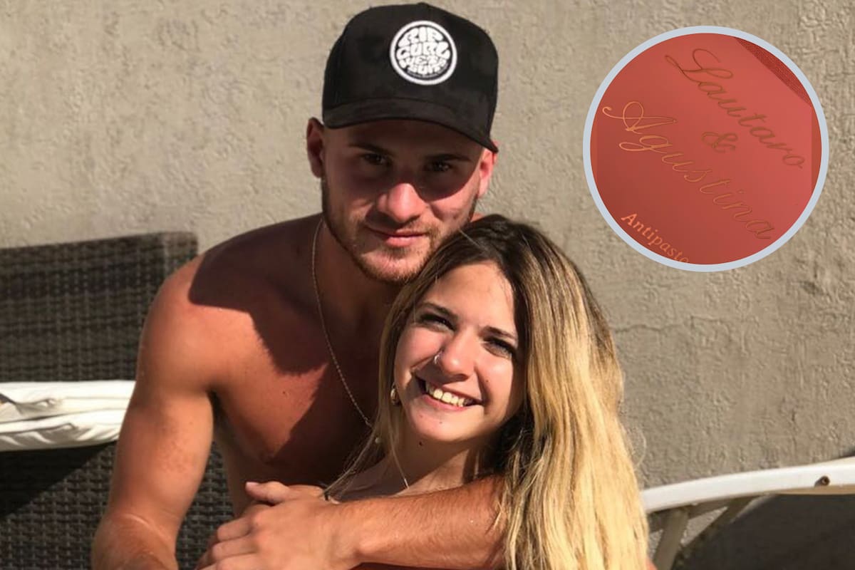 Alexis Mac Allister posó junto a Ailén Cova en la boda de Lautaro Martínez