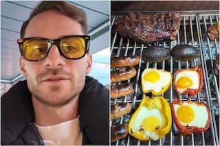El polémico asado de Mac Allister en Inglaterra: qué fruta tiró a la parrilla