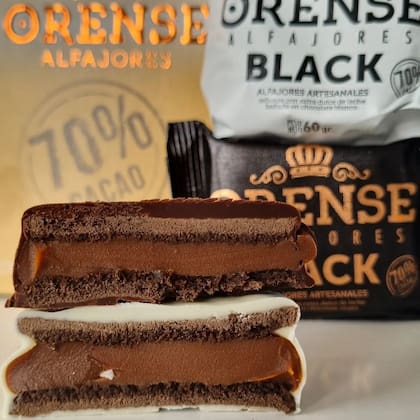 Alfajor Orense con dulce de leche, uno de los preferidos por los clientes