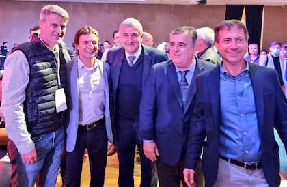 Alfonso Prat-Gay, Gerardo Morales, Mario Negri y Luis Naidenoff, en Parque Norte