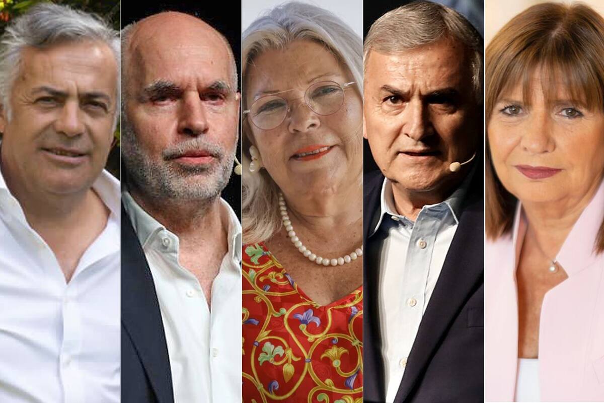 Alfredo Cornejo, Horacio Rodríguez Larreta, Elisa Carrió, Gerardo Morales y Patricia Bullrichi