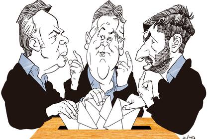 Alfredo Cornejo, Martín Llaryora y Maximiliano Pullaro