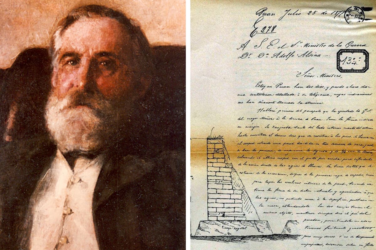 Alfredo Ebelot, el ingeniero francés que dirigió las obras de la zanja de Alsina.