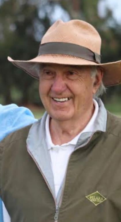 Alfredo Goti, en una jornada de golf, el otro deporte que abrazó con pasión