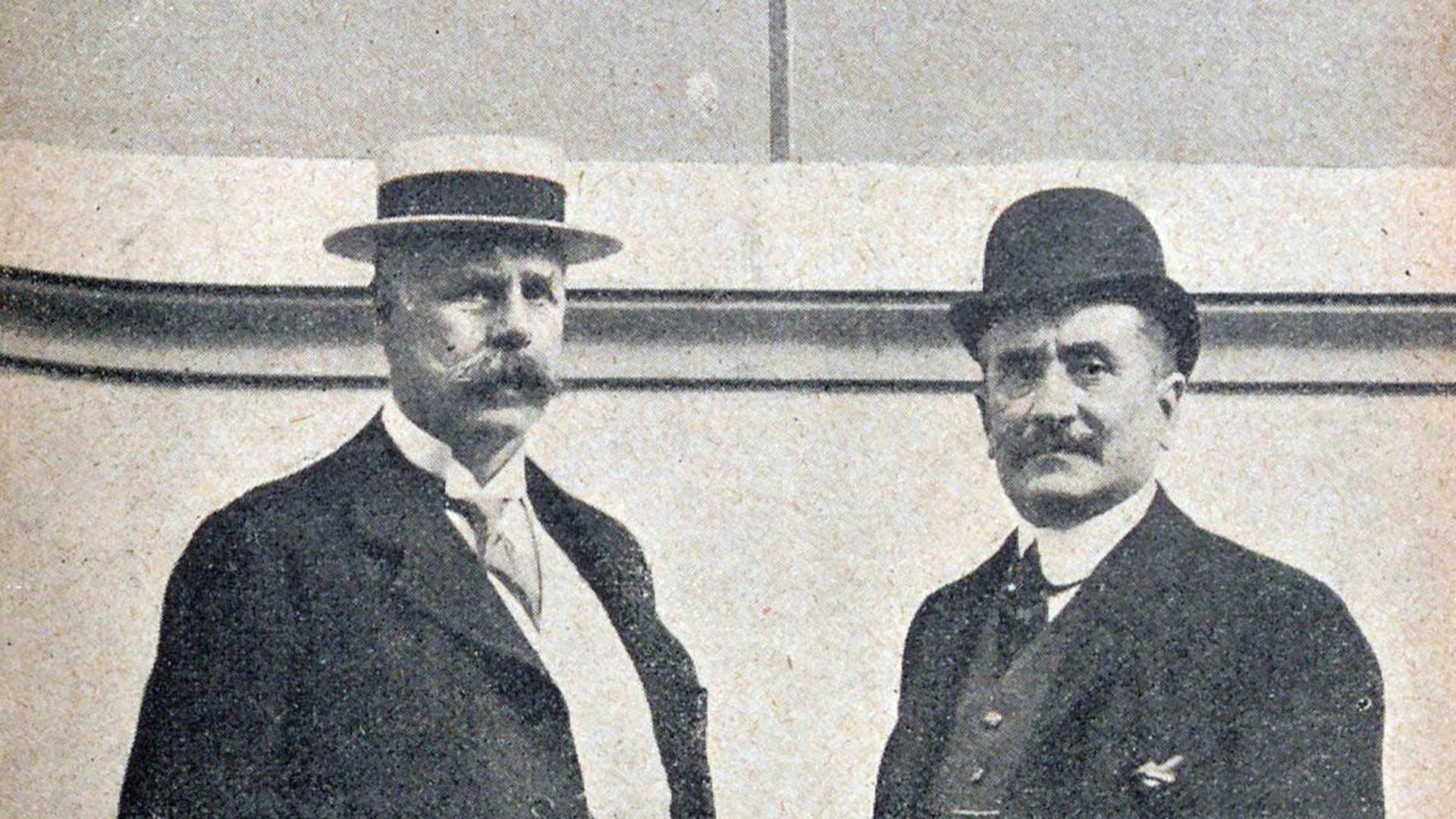 Alfredo H. Gath y Lorenzo Chaves en 1908.
