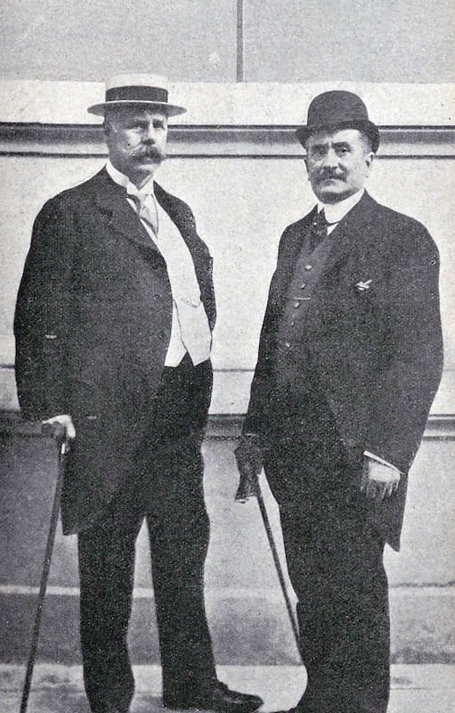 Alfredo H. Gath y Lorenzo Chaves en 1908.