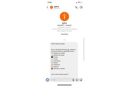 Alguien que se hace pasar por el servicio de atención al cliente del Banco Galicia