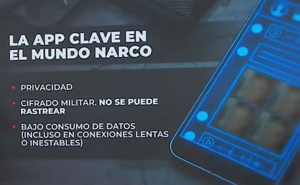 Algunas características de la app secreta que utilizan los narcos