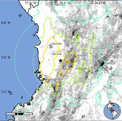 Algunas ciudades alcanzaron el nivel de alerta "muy fuerte", que implica la probabilidad de daños considerables en estructuras de construcción pobre o mal diseñadas
