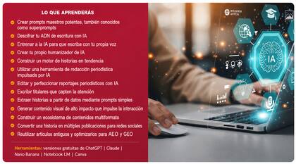 Algunas de las actividades incluidas en un entrenamiento de IA aplicada al periodismo