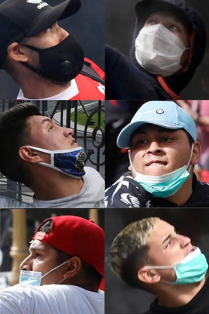 Algunas de las caras de los violentos que atacaron el Congreso durante el tratamiento del proyecto de ley sobre la deuda con el FMI