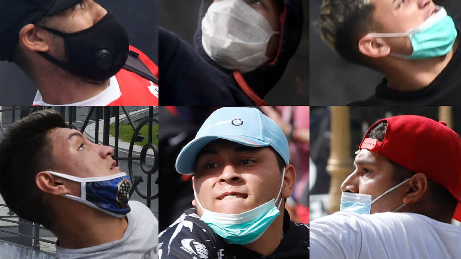 Algunas de las caras de los violentos que atacaron el Congreso durante el tratamiento del proyecto de ley sobre la deuda con el FMI