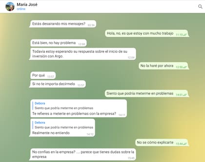 Algunas de las charlas de Juan Reis con sus estafadores