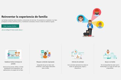 Algunas de las opciones que ofrece Microsoft Family Safety
