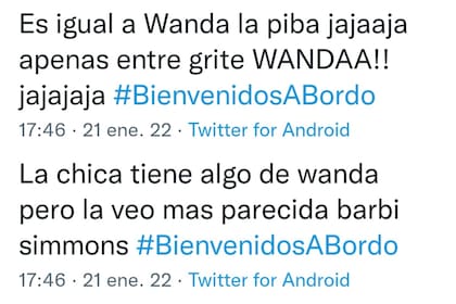 Algunas de las reacciones de los usuarios de Twitter al ver el parecido de Wanda Nara