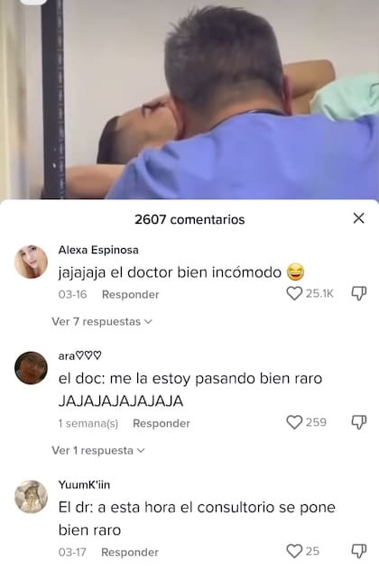 Algunas de las reacciones de los usuarios en TikTok