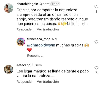 Algunas de las reacciones por parte de los usuarios en Instagram