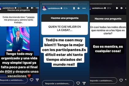 Algunas de las respuestas de Santiago del Moro sobre Gran Hermano en su cuenta de Instagram