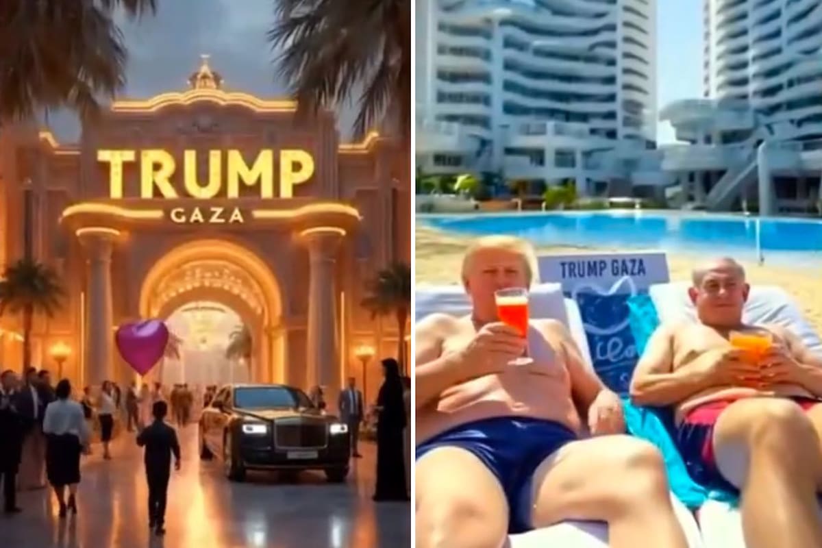 Algunas escenas del spot que compartió Trump sobre la reconstrucción de Gaza