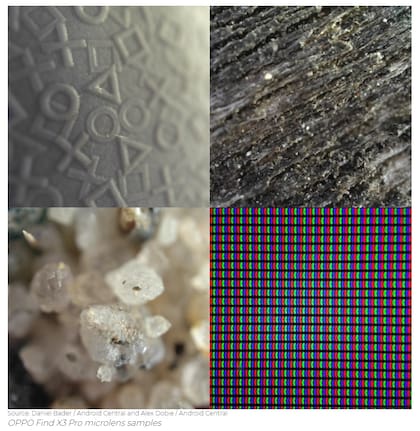 Algunas fotos tomadas con la cámara tipo microscopio del Oppo Find X3 Pro