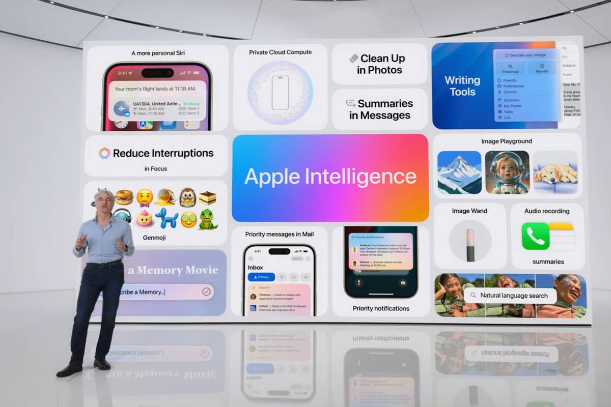Algunas funciones de Apple Intelligence, que estará disponible a fin de mes, por ahora solo en inglés