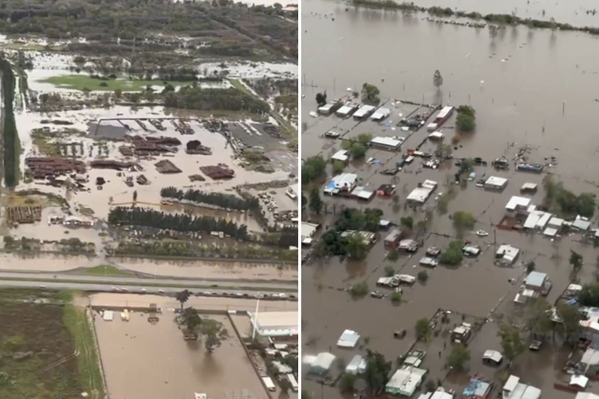 Algunas imágenes aéreas de la inundación