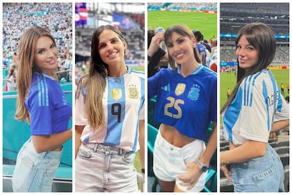 Algunas mujeres de los jugadores de la Selección argentina en la copa América 2024