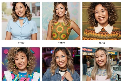 Algunas opciones de la plantilla de Nano Banana, el motor de edición de imágenes de Gemini