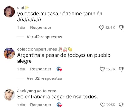 Algunos de los comentarios por parte de los usuarios en el posteo viral