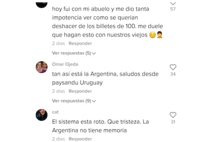 Algunos de los comentarios que hicieron los usuarios argentinos en la publicación