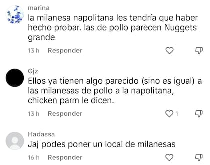 Algunos de los comentarios que obtuvo en el posteo viral