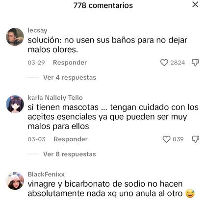 Algunos de los comentarios que recibió en la publicación