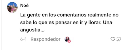 Algunos de los comentarios sobre el posteo de la joven española (Foto: Captura TikTok)
