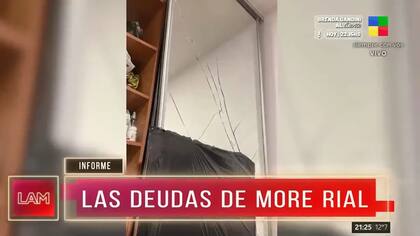 Algunos de los destrozos que Morena Rial produjo en un hotel ubicado en Córdoba