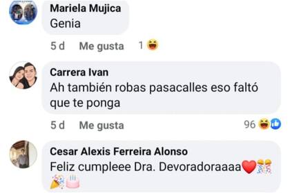 Algunos de los mensajes que recibió la mujer al viralizar la fotografía