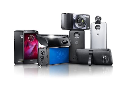 Algunos de los Moto Mods disponibles para la familia Moto Z
