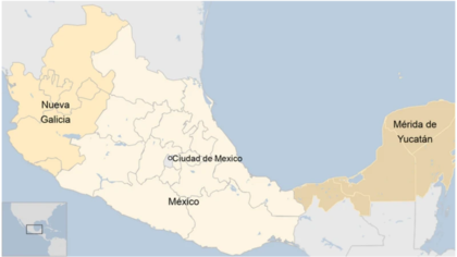 Algunos de los reinos de Nueva España