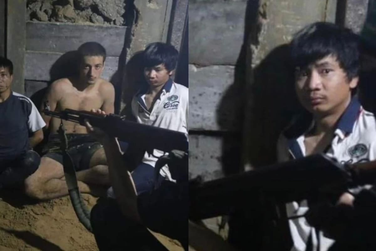 Algunos de los trabajadores tailandeses mientras eran retenidos por Hamas