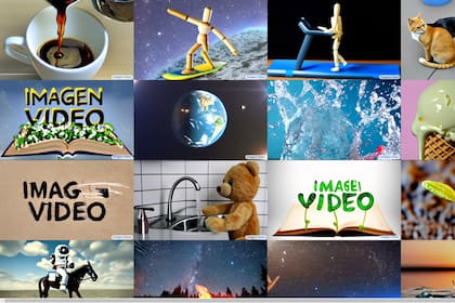 Algunos de los videos de muestra que puede crear la inteligencia artificial de Google a partir de una frase simple